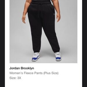 Jordan Brooklyn Women’s Plus black joggers nwt 3x